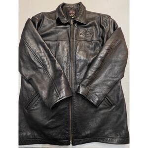 Orange County Choppers Men's Size Medium Black Leather Zippered Jacket